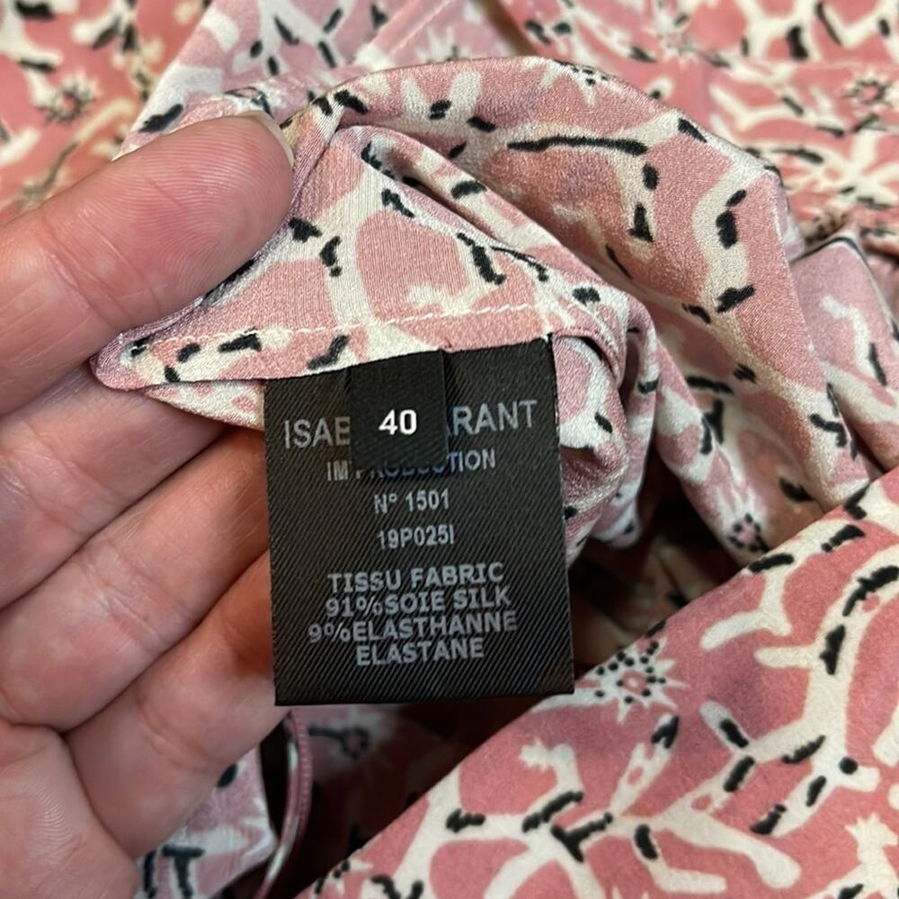 Isabel Marant Pink Print Skirt Size 40 - Picture 4 of 6